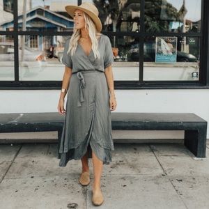 Carly Jean Los Angeles “Parker” Maxi Dress, Olive